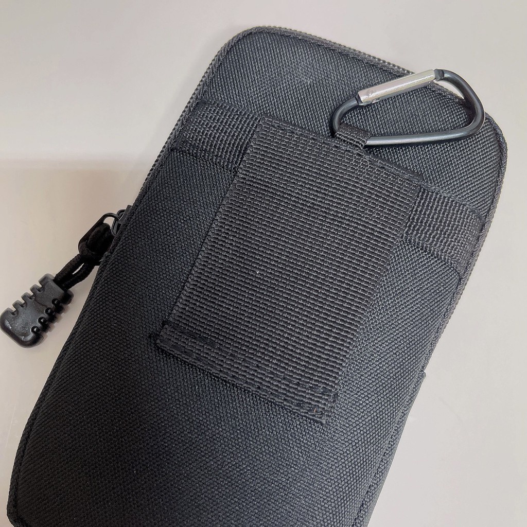 ผ้าใบกลางแจ้งกระเป๋าคาดเอวกีฬา-casual-ชายกระเป๋าสตางค์ใส่โทรศัพท์ได้ซิปเข็มขัดกันกระเป๋า
