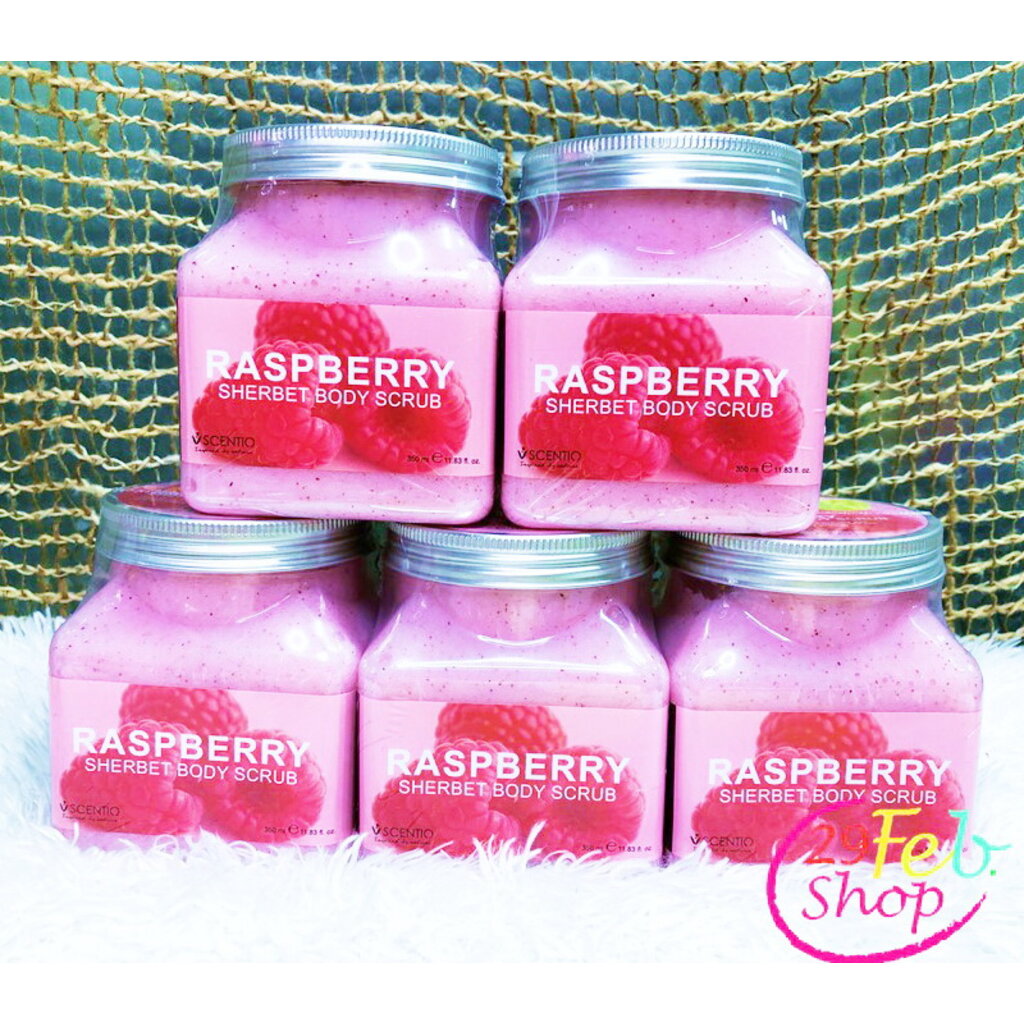 scentio-raspberry-sherbet-body-scrub-เซนทิโอ-ราสเบอร์รี่-เชอร์เบท-บอดี้-สครับ-350-ml