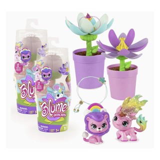 (ของแท้100%) Blume Petal Pets 2-Pack, UNbox A Surprise Collectible Pet &amp; Charm Bracelet!