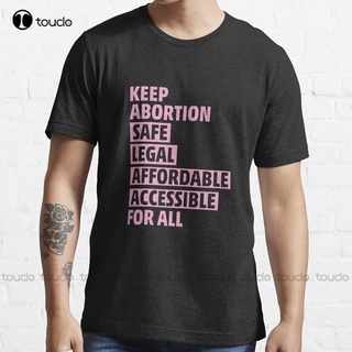 T-shirt  เสื้อยืดเบสบอล พิมพ์ลาย Keep Abortion Safe And Legal Trending สําหรับผู้ชาย และผู้หญิงS-5XL