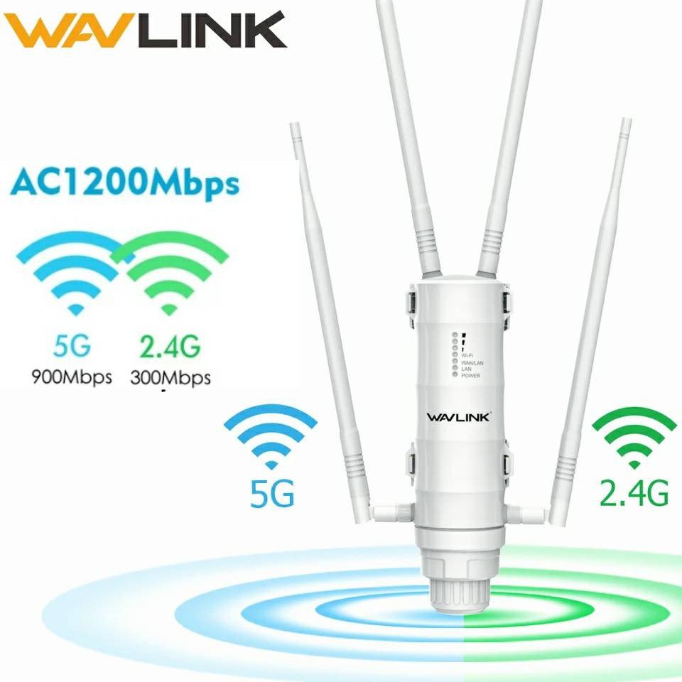 ขายดีสุด-อุปกรณ์ขยายสัญญาณwi-fi-wavlink-สัญญาณกลางแจ้งรุ่นac1200-outdoor-dual-band-ap-range