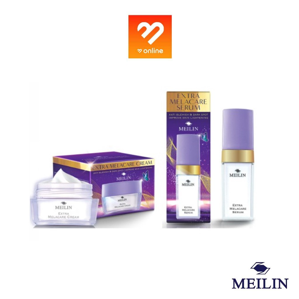 meilin-extra-melacare-cream-serum-บำรุงผิวหน้า-สูตรซึมซับเร็วสำหรับผู้ที่มีปัญหาฝ้า-กระ-และจุดด่างดำโดยเฉพาะ