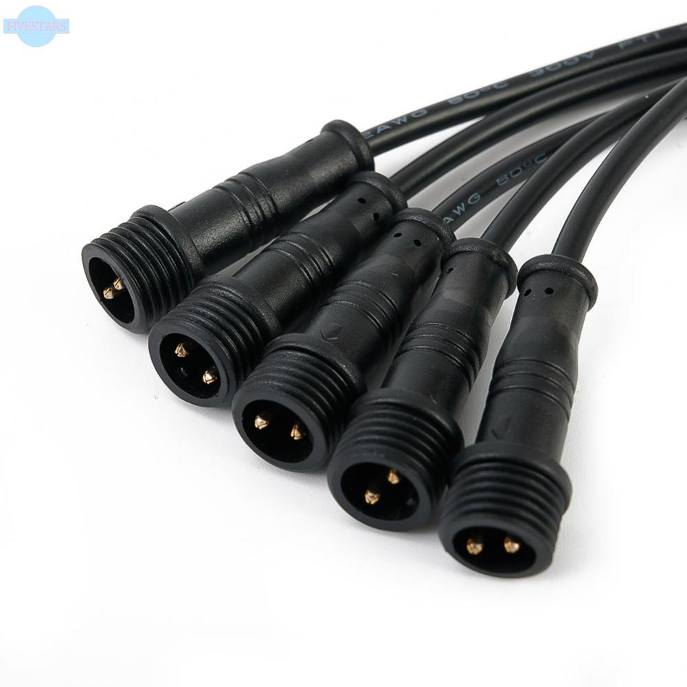 ready-stock-waterproof-connector-5pairs-black-male-amp-female-15mm-0-3mm-2pin-ip65-valuenew