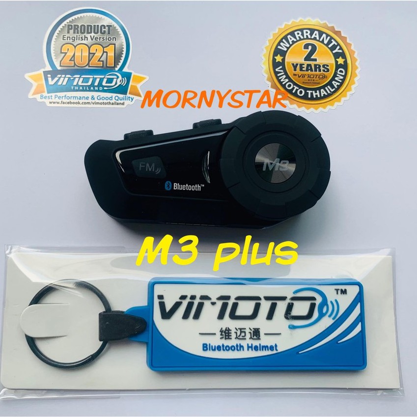 ราคาและรีวิวบลูทูธติดหมวกกันน็อค Mornystar M3 Plus BT Interphone Motorcycle Bluetooth Helmet Intercom moto headset with FM