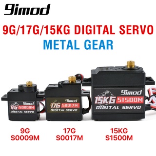 9imod Servo Digital Servo Motor High Speed Steering Servo 9g 17g 15kg Metal Gear Servo for 1:10 1:12 1:18 1:24 RC Car Short Course Truck