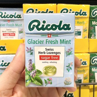 ริโคลา ลูกอมสมุนไพร ปราศจากน้ำตาล (40กรัม)     กลาเซียร์ เฟรช มินต์ (Glacier Fresh MInt)