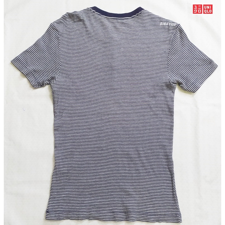 uniqlo-เสื้อยืด-ลายทางกรมท่า-ขาว-ไซส์-31-36-ของแท้-มือ2-สภาพใหม่-สวย