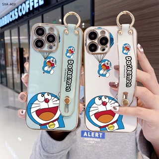 Compatible With Samsung Galaxy A04 A04S A04E A03 A03S A54 A14 A13 Core 5G เคสซัมซุง สำหรับ Case Cartoon Cats Wrist Strap TPU เคส เคสโทรศัพท์ เคสมือถือ