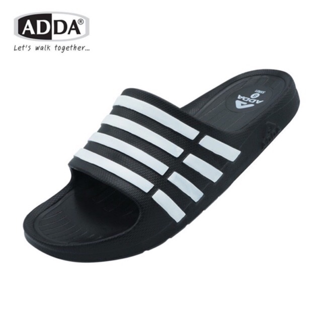 รองเท้าแตะแอดด้า-adda-แท้-100-รองเท้าหูสวม-เบา-ใส่สบาย-สี-เทา-กรม-ดำ-55r01
