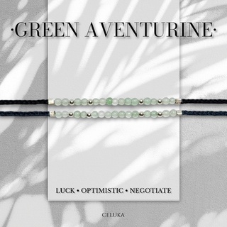 ภาพหน้าปกสินค้าสร้อยข้อมือถักมินิมอลหินนำโชค อะเวนจูรีนสีเขียว(Green Aventurine) ที่เกี่ยวข้อง