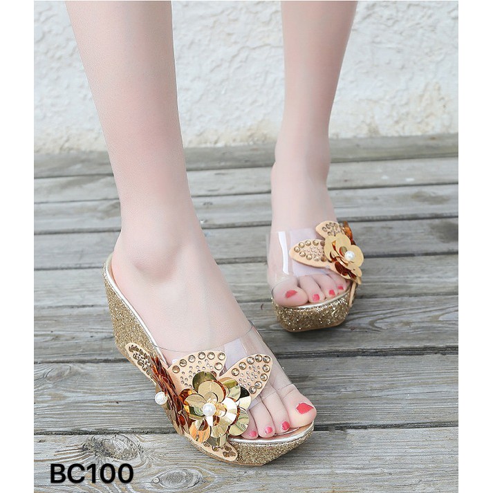 bc100-รองเท้าแตะสวมตัวรองเท้าเป็นพลาสติกนิ่ม-ไม่บาดเท้า