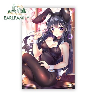 Earlfamily สติกเกอร์ ลายอนิเมะ Sakurajima Mai 13 ซม. x 8.4 ซม. สําหรับติดตกแต่งกระจกรถยนต์ รถจักรยานยนต์