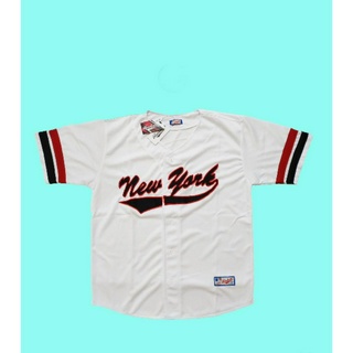 เสื้อยืดเบสบอล PUTIH New YORK สีขาว
