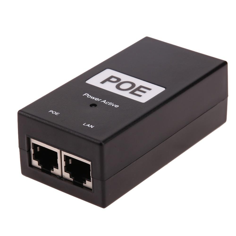 รูปภาพสินค้าแรกของ48V 0.5A 24W Desktop POE Power Injector Ethernet Adapter Surveillance CCTV - intl