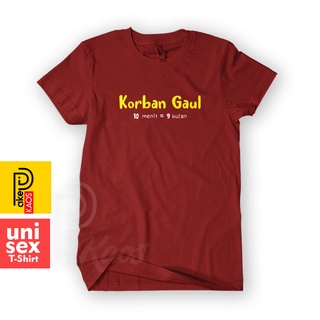 เสื้อยืดโอเวอร์ไซส์Gaul KORBAN เสื้อยืด ผ้าฝ้าย ลาย Distro Free 30s สําหรับผู้ชาย และผู้หญิงS-3XL