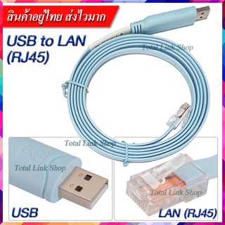 ⚡ส่งไวมาก⚡สายเคเบิ้ล USB to LAN (RJ45) Console สำหรับ Cisco Routers (สายยาว 1.8 ม) USB to RJ45