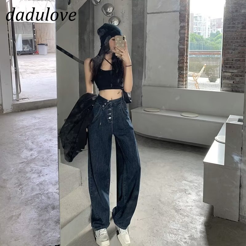 dadulove-new-korean-version-of-multi-button-jeans-trend-high-waist-loose-wide-leg-pants-fashion-womens-clothing