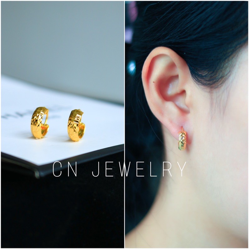 ต่างหูห่วงทอง-รุ่นตัดลาย-12mm-รุ่นe7-1คู่-cn-jewelry-earings-ตุ้มหู-ต่างหูแฟชั่น-ต่างหูเกาหลี-ต่างหูทอง