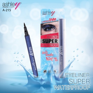 Ashley Eyeliner Super Waterproof Black อายไลเนอร์ A-215