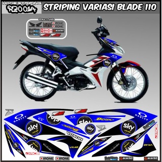 สติกเกอร์ติดตัวถังรถยนต์ สําหรับ honda Blade 125 fi 2009-2011 Lis