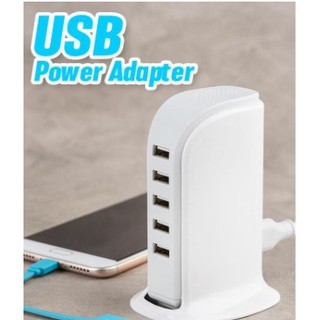 อะแดปเตอร์ชาร์จ USB 5 พอร์ท Power Adapter 5 Port USB