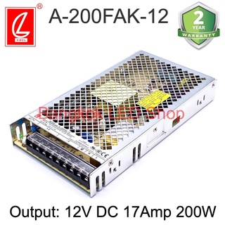 สวิตซ์ชิ่งพาวเวอร์ซัพพลาย A-200FAK-12 , A-200FAK-24  200W  POWER SUPPLY  ยี่ห้อชงเหลียง หม้อแปลงสำหรับแอลอีดี รุ่