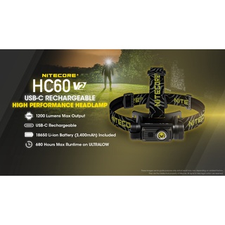 ไฟฉายคาดหัวแบรนด์์Nitecore รุ่น HC60 V2