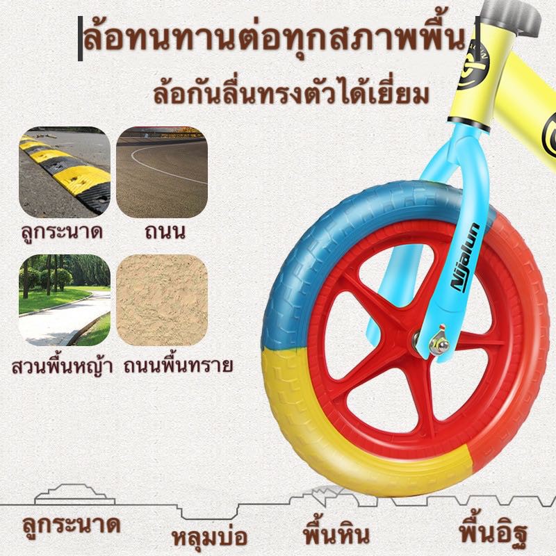 ภาพสินค้าจักรยานขาไถเด็ก/จักรยานทรงตัว จักรยาน 2ล้อ Balance Bike จักรยานฝึกการทรงตัว ฝึกไหวพริบการควบคุมทิศ จากร้าน saewliu บน Shopee ภาพที่ 4