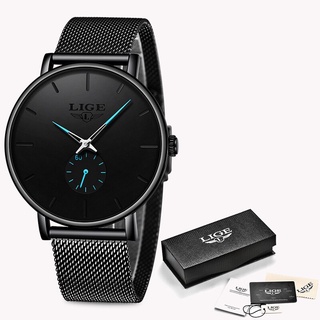 LIGE 2020 New Fashion Sports Mens Watches Top Brand Luxury Waterproof Simple Ultra Thin Watch Men