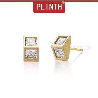 PLINTH เงินแท้ 925 Stud Earrings ละครเกาหลีแนวโน้มแฟชั่น Qiao Mei2027