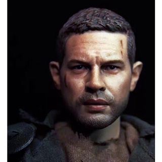 โมเดลประติมากรรม 1/6 Man Head Crazy Max Tom Hardy Tom Hardy Head ของเล่นสําหรับเด็ก