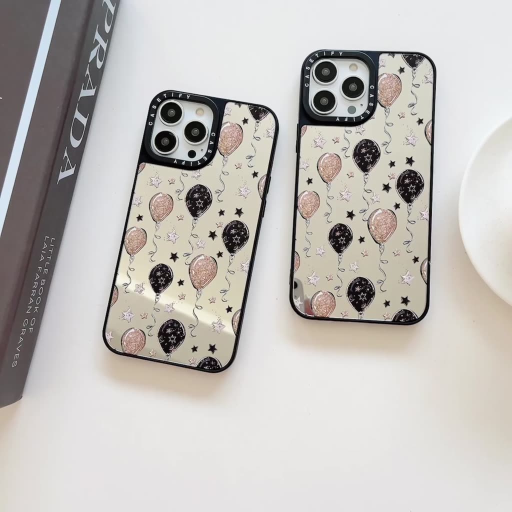 casetify-เคสโทรศัพท์มือถือกระจก-ลายดาว-บอลลูน-สีเงิน-สําหรับ-iphone-14-13-12-11-pro-max