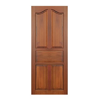 Interior door IRON WOOD DOOR N999 5-PANEL 90X220CM Door frame Door window ประตูภายใน ประตูไม้สยาแดง N999 5ฟักปีกนก 90x22