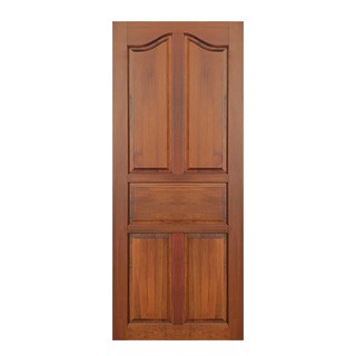 Interior door IRON WOOD DOOR N999 5-PANEL 90X220CM Door frame Door window ประตูภายใน ประตูไม้สยาแดง N999 5ฟักปีกนก 90x22