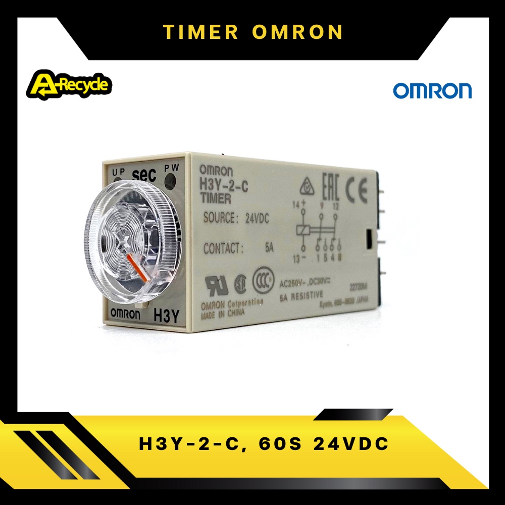 omron-h3y-2-c-60s-24vdc-timer-relay-omron-8-ขา
