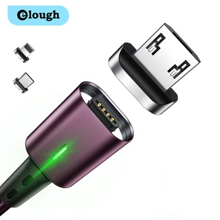 Elough สายชาร์จ Micro USB แบบแม่เหล็ก ชาร์จเร็ว 2 เมตร สําหรับโทรศัพท์ Android