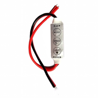 【พร้อมส่ง】【COD】Mini 12-24v  12A LED Dimmer Controller For Single Color 5050/3528 Led Strips