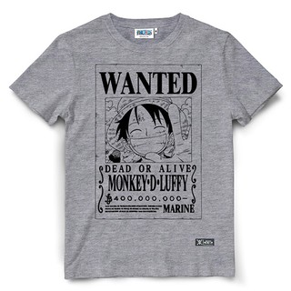 Dextreme เสื้อยืดวันพีซ ลาย Wanted ลูฟี่ Luffy DOP-1049 มี สีดำ สีเทา และ สีกรม