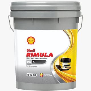 Shellน้ำมันเครื่องดีเซลเชลล์ Rimula R4X 15W-40 /18 ลิตร, Diesel Engine Oil Shell Rimula R4X 15W-40 & 20W-50