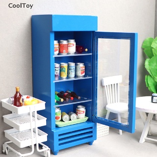 Cooltoy ตู้เย็นจิ๋ว อุปกรณ์เสริม สําหรับบ้านตุ๊กตา 1/12