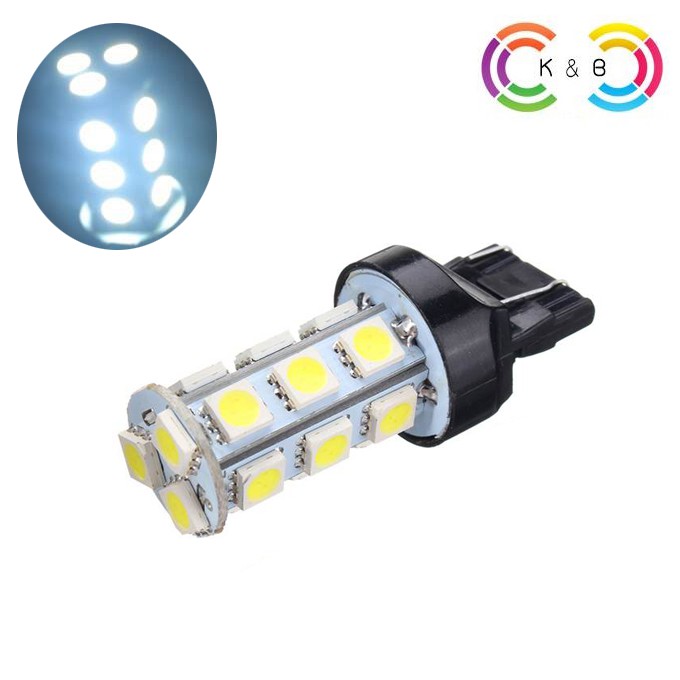 ไฟเลี้ยว-ไฟถอย-ไฟหรี่-1-หลอด-t20-ขนาด-18-smd-led-5050-สำหรับรถยนต์-12v-dc