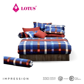 ภาพหน้าปกสินค้าLOTUS ชุดผ้าปู 5 ฟุต 5 ชิ้น รุ่น Impression Print ส่งฟรี ที่เกี่ยวข้อง