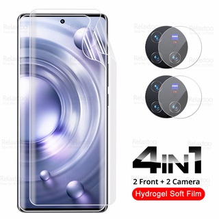 4in1 999D Curved Front Hydrogel Film For Vivo X80 Pro Camera Glass Screen Protector On VivoX80 X80Pro X 80 80X 5G 2022 Soft Film