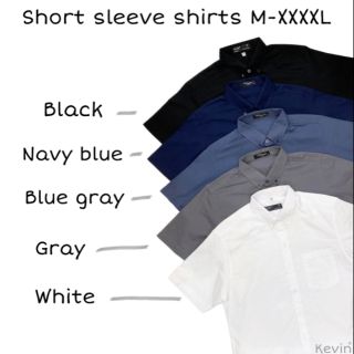 สินค้า เสื้อเชิ้ตคอปกแขนสั้น Short​ sleeve shirt M-4XL มี5สี