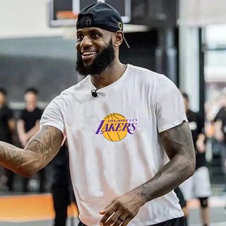 NBAทะเลสาบเจมส์แขนสั้นชายนักรบกีฬาเสื้อTเสื้อชายชุดฝึกอบรมบาสเกตบอลเหงื่อแขนสั้นเสื้อผ้า