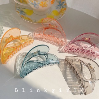 Hair clips 🍊 กิ๊บหนีบผมสีใสตัวใหญ่ ขนาด 8 cm