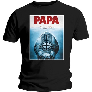 เสื้อยืดแขนสั้น พิมพ์ลาย Papa Jaws สีดํา เหมาะกับของขวัญวันเกิด สไตล์คลาสสิก สําหรับผู้ชาย และผู้หญิงสามารถปรับแต่งได้