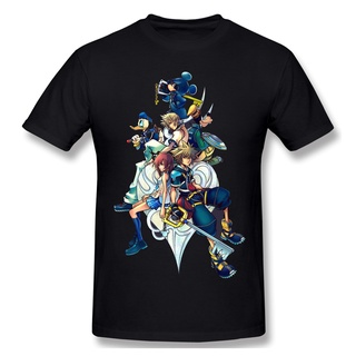เสื้อยืดโอเวอร์ไซส์เสื้อยืด ผ้าฝ้าย 100% พิมพ์ลาย Kingdom Hearts 2 แนวตลก พลัสไซซ์ 6XL สําหรับผู้ชายS-3XL