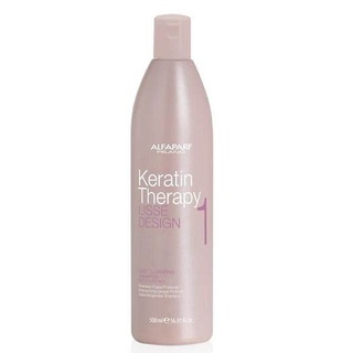 Alfaparf Lisse design keratin therapy (No.1) deep Cleansing Shampoo 500ml. แชมพูเคราติน คอลลาเจน ก่อนยืด (เบอร์1) ช่วยเปิดเกล็ดผม เพื่อเพิ่มประสิทธิภาพการทำทรีทเมนท์ ช่วยให้ผมเรียบตรง