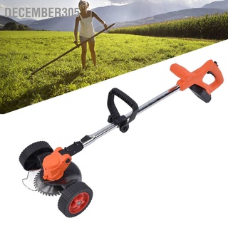December305 Grass Trimmer Powerful Lightweight 3000mAh Retractable Handle Electric Lawn Mower Wide Voltage for Yard Garden 100‑240V